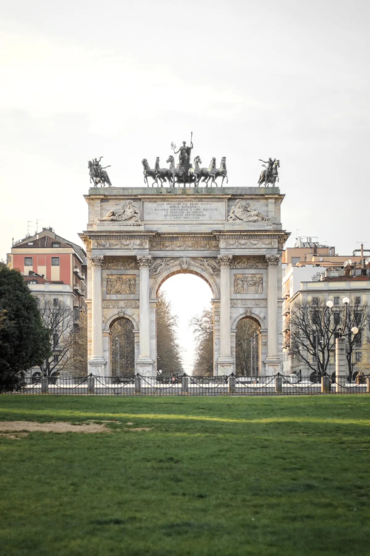 Park in Milan. Milan, Italy