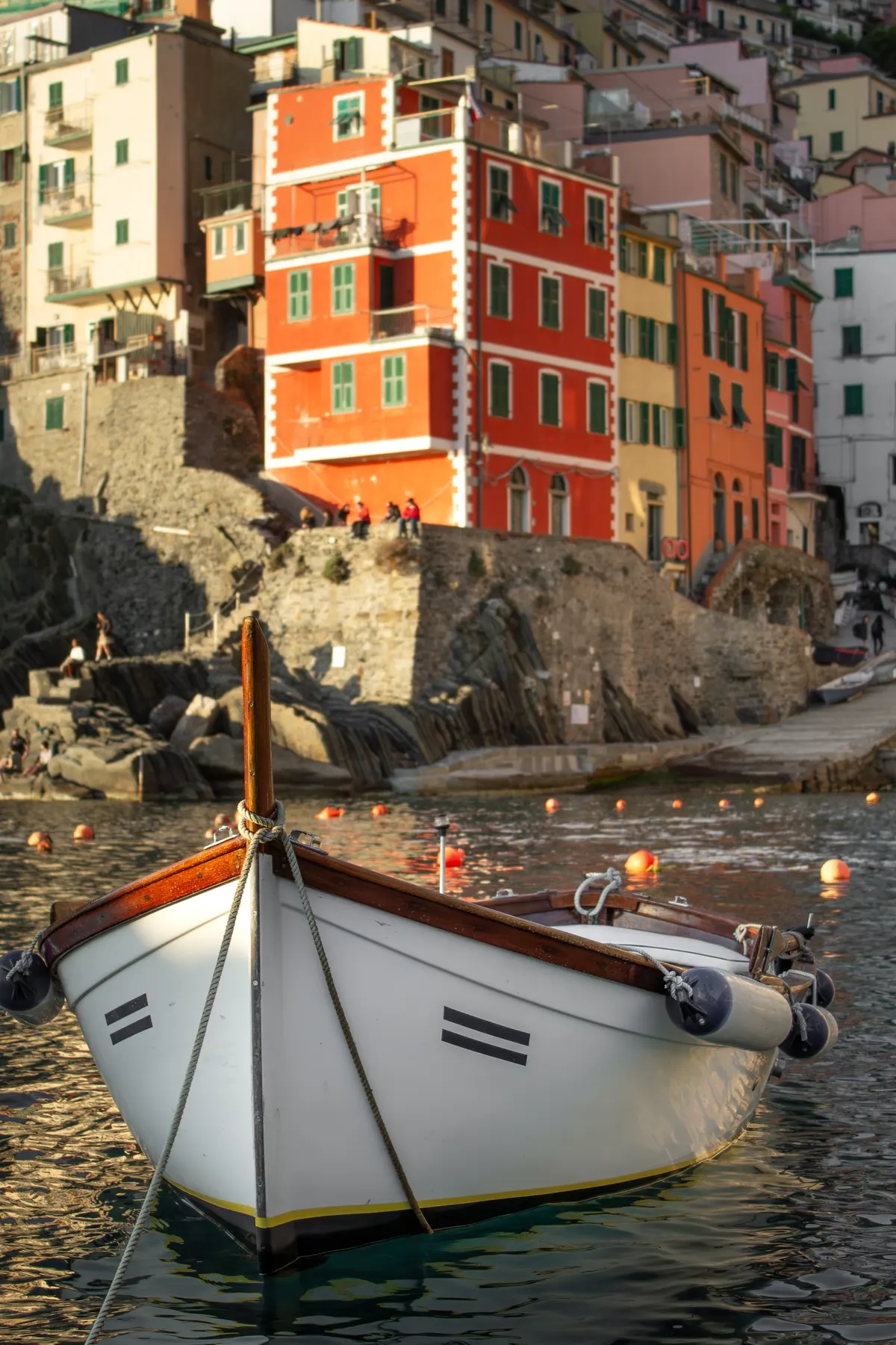Anchored off Shore. Riomaggiore, Italy