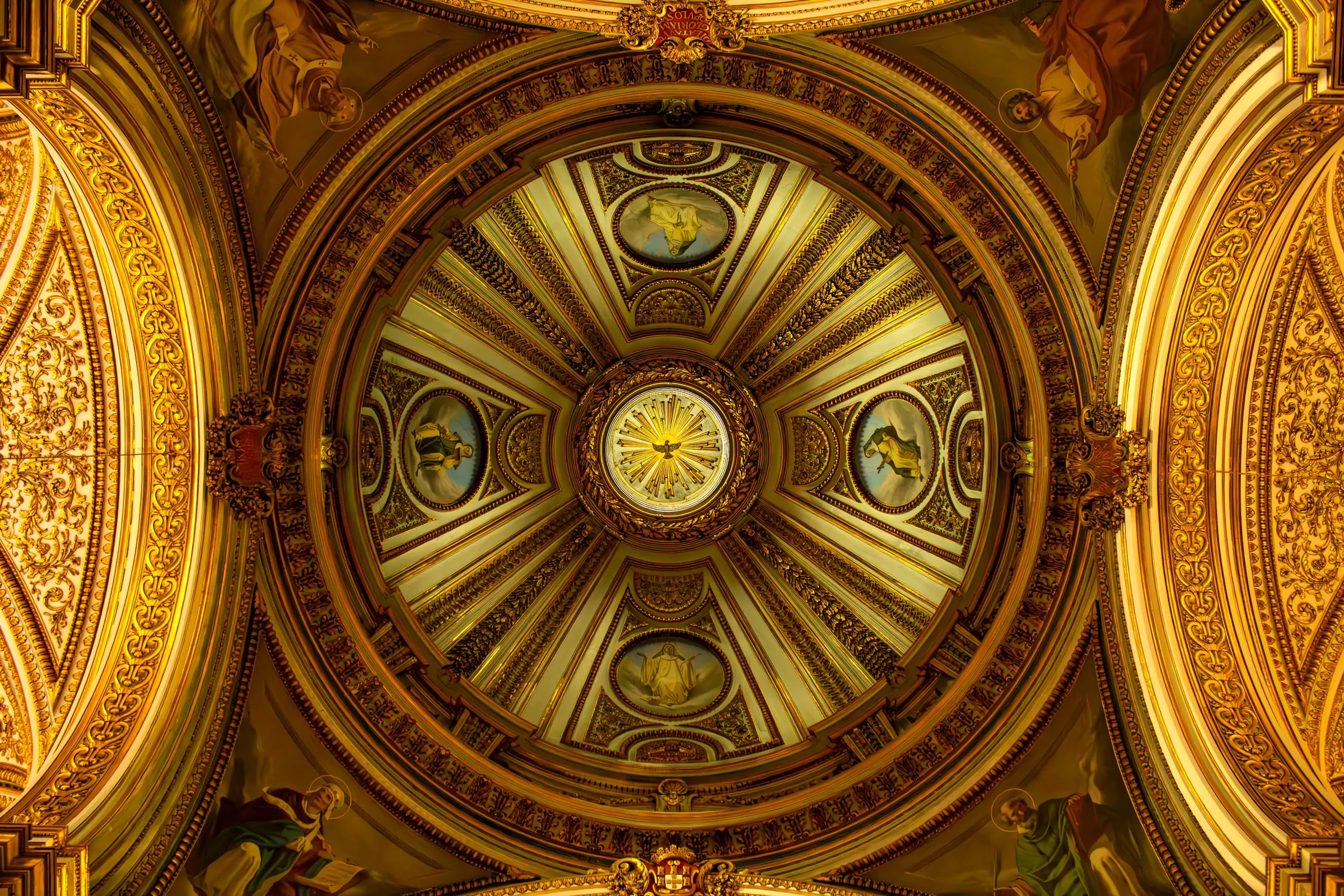 Church Ceiling. Rome, Italy
