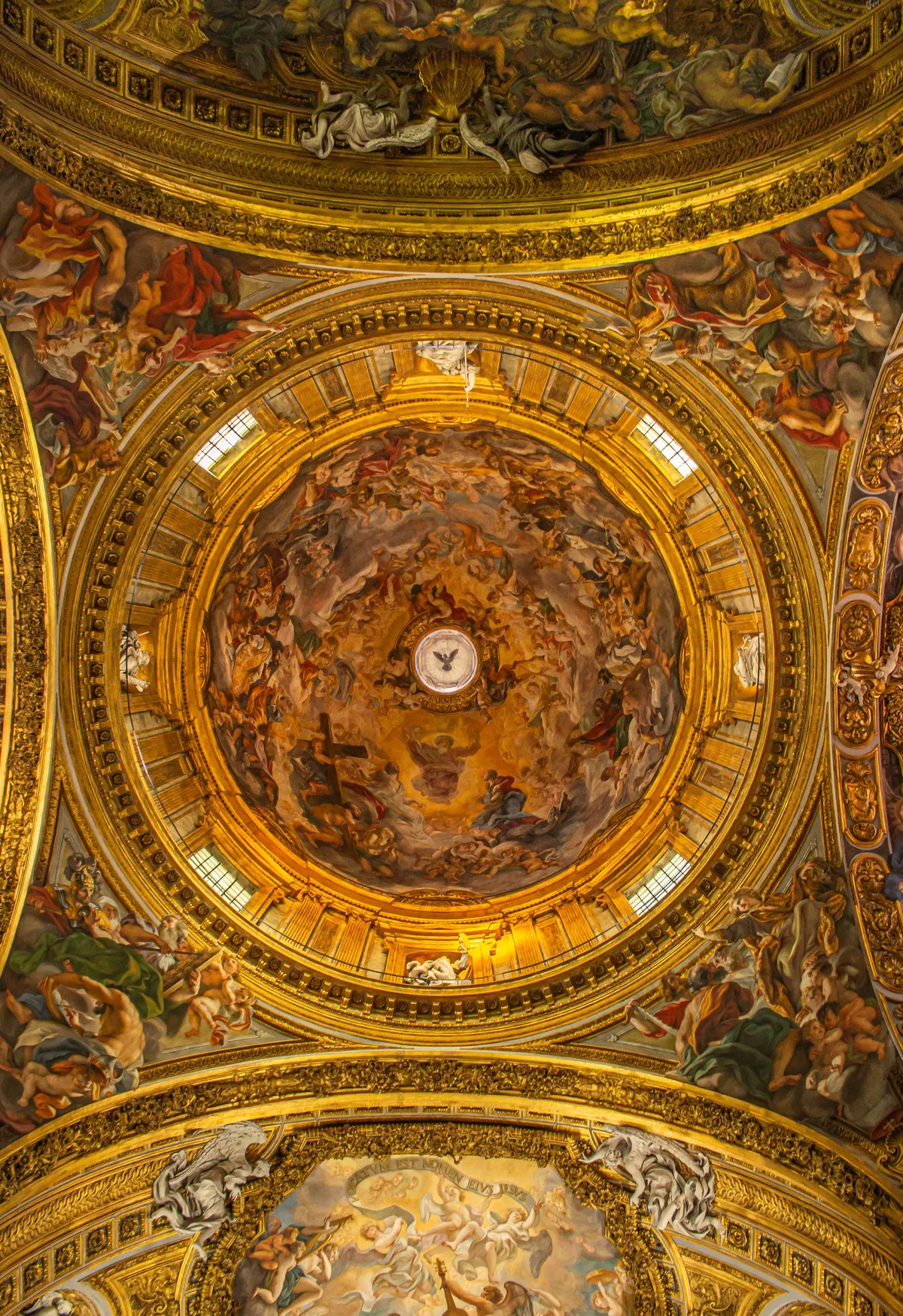 Ceiling of the Church. Rome, Italy