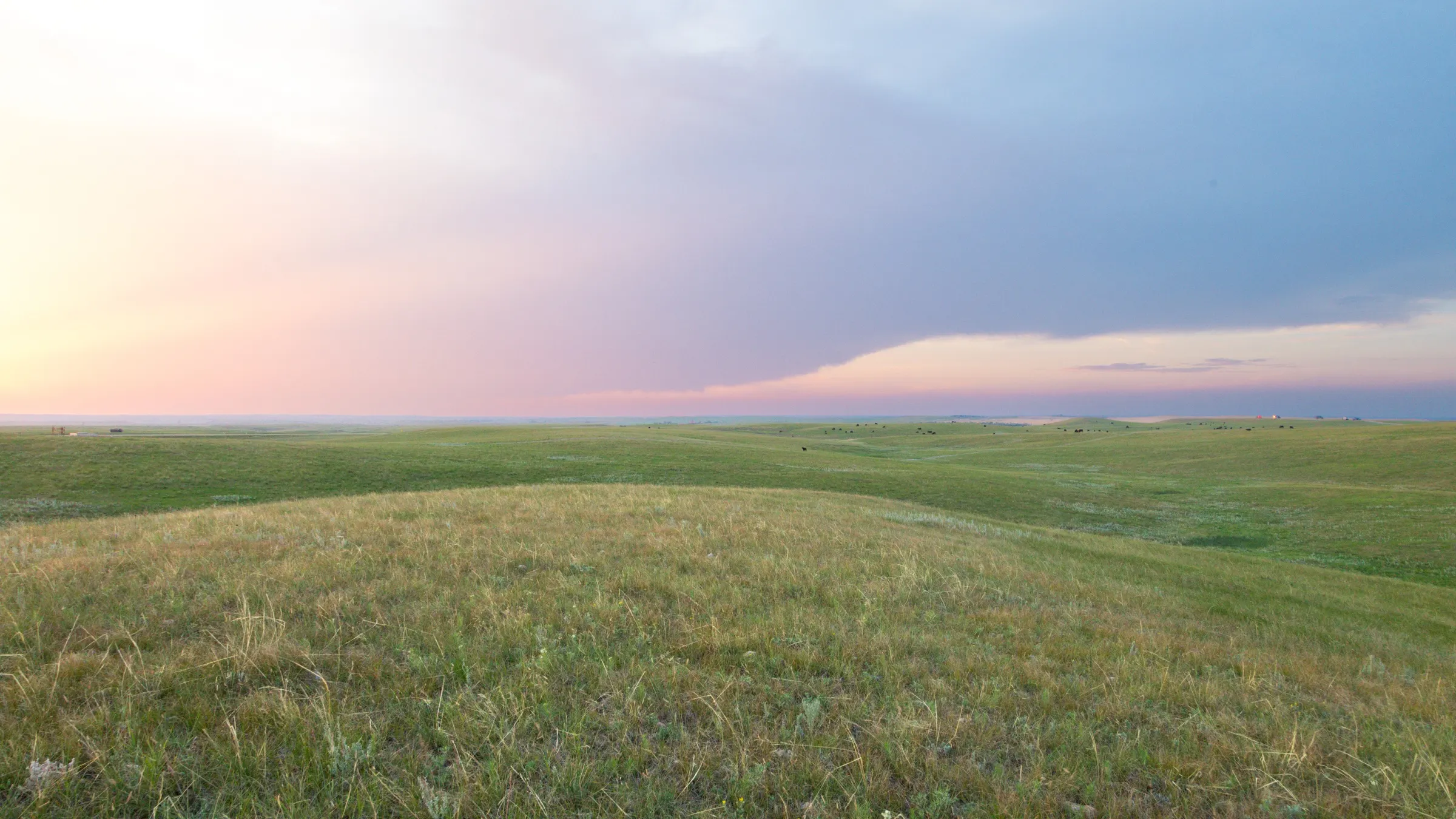 Sunset in the Badlands. Badlands, South Dakota