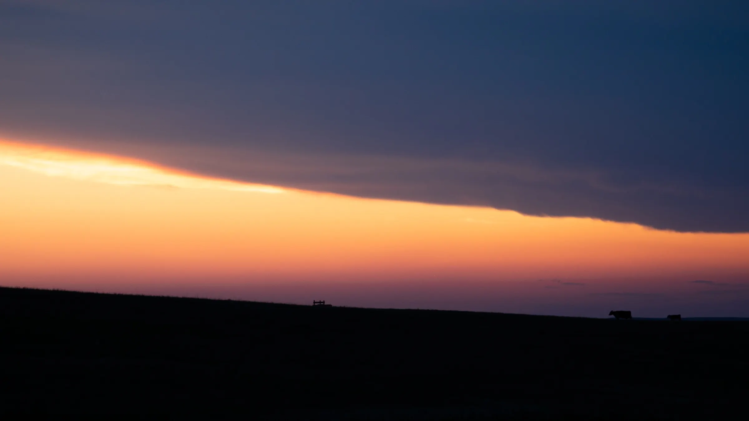 Sunset in the Badlands. Badlands, South Dakota
