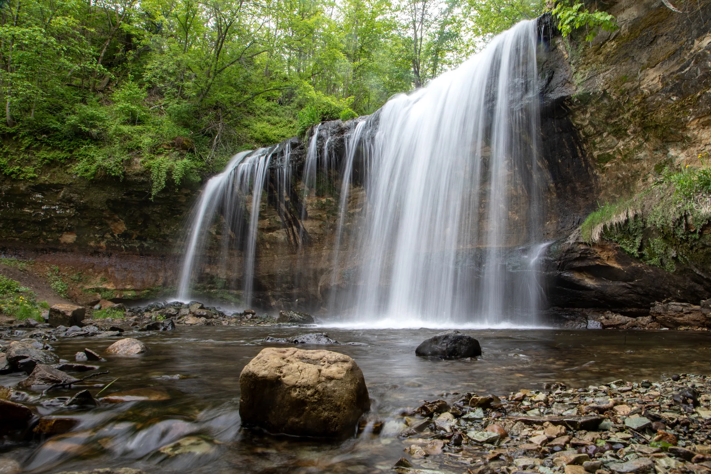 Waterfall On The Wisconsin Border, Osceola, Wisconsin