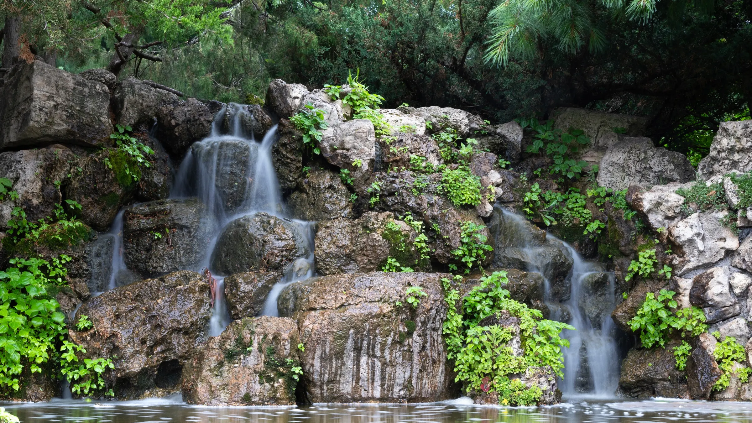 Water Fall At Lyndale Rose Gardens, Minneapolis, Minnesota