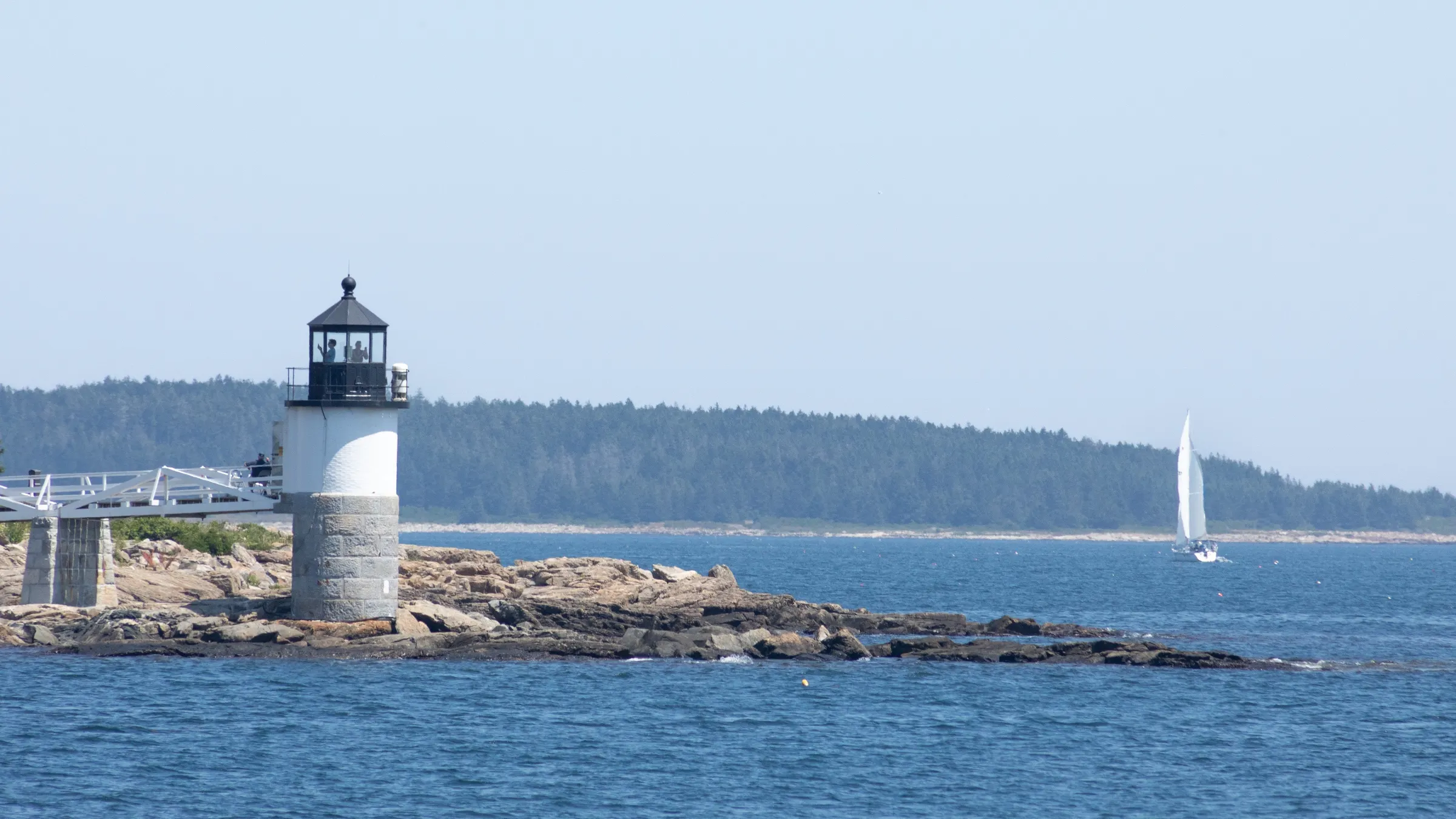 Lighthouse from the Farry. Monhegan Island, Maine