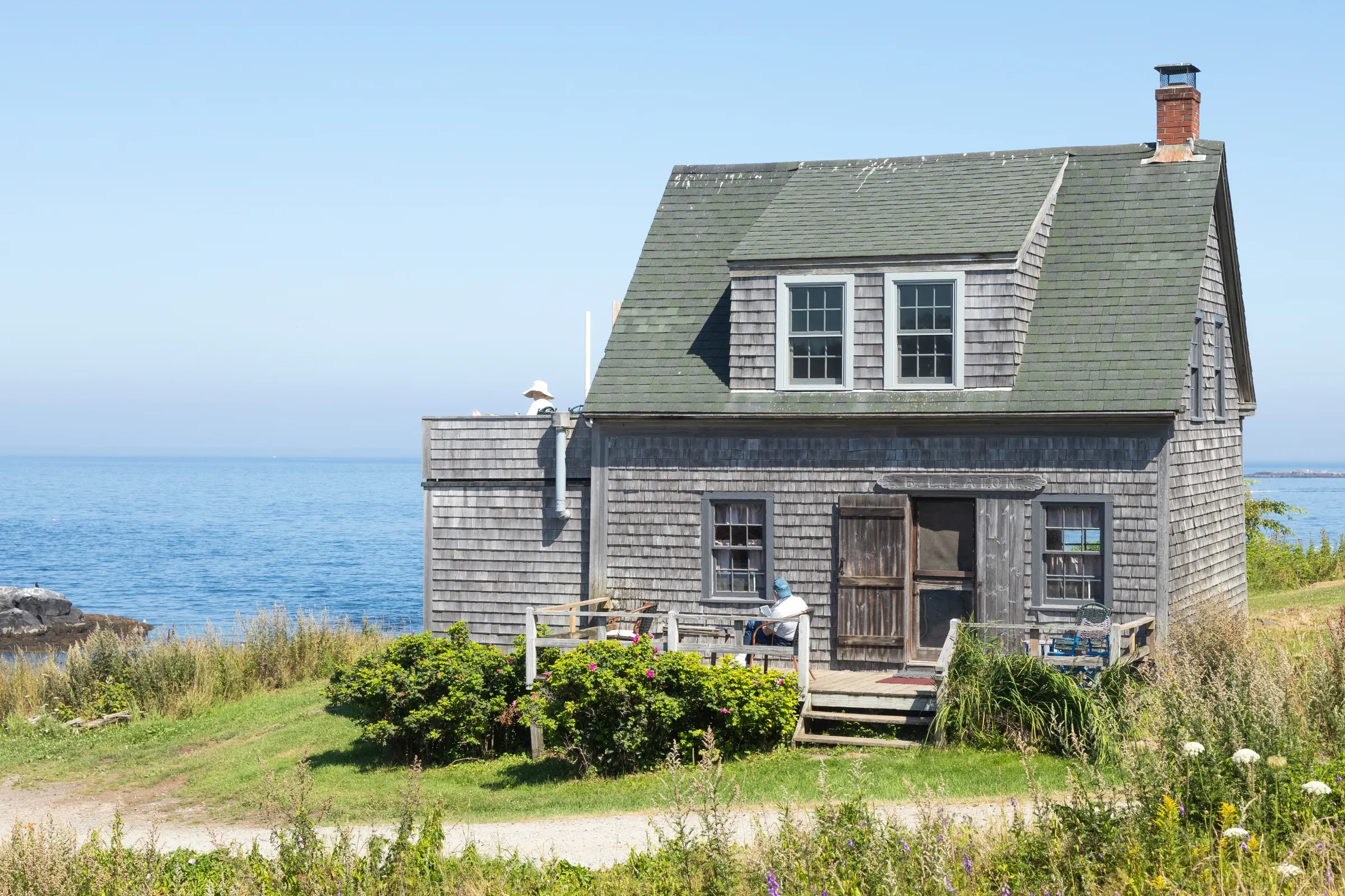 Sitting on the Porch. Monhegan Island, Maine
