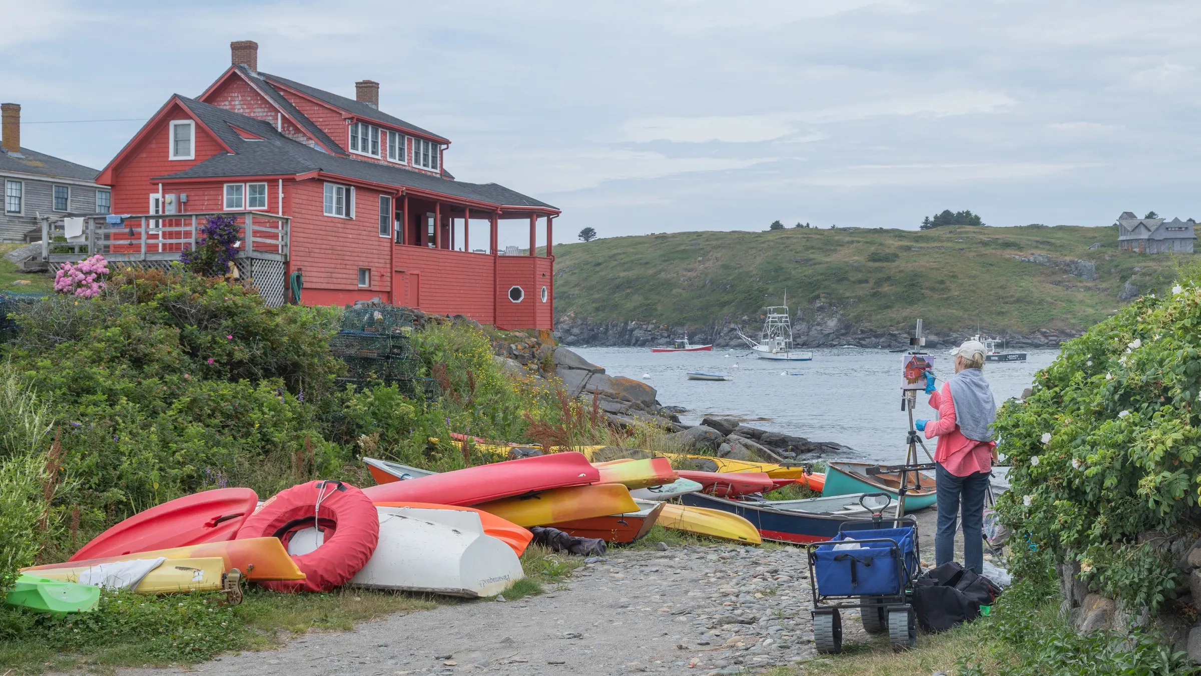 Painting the Scenery. Monhegan Island, Maine