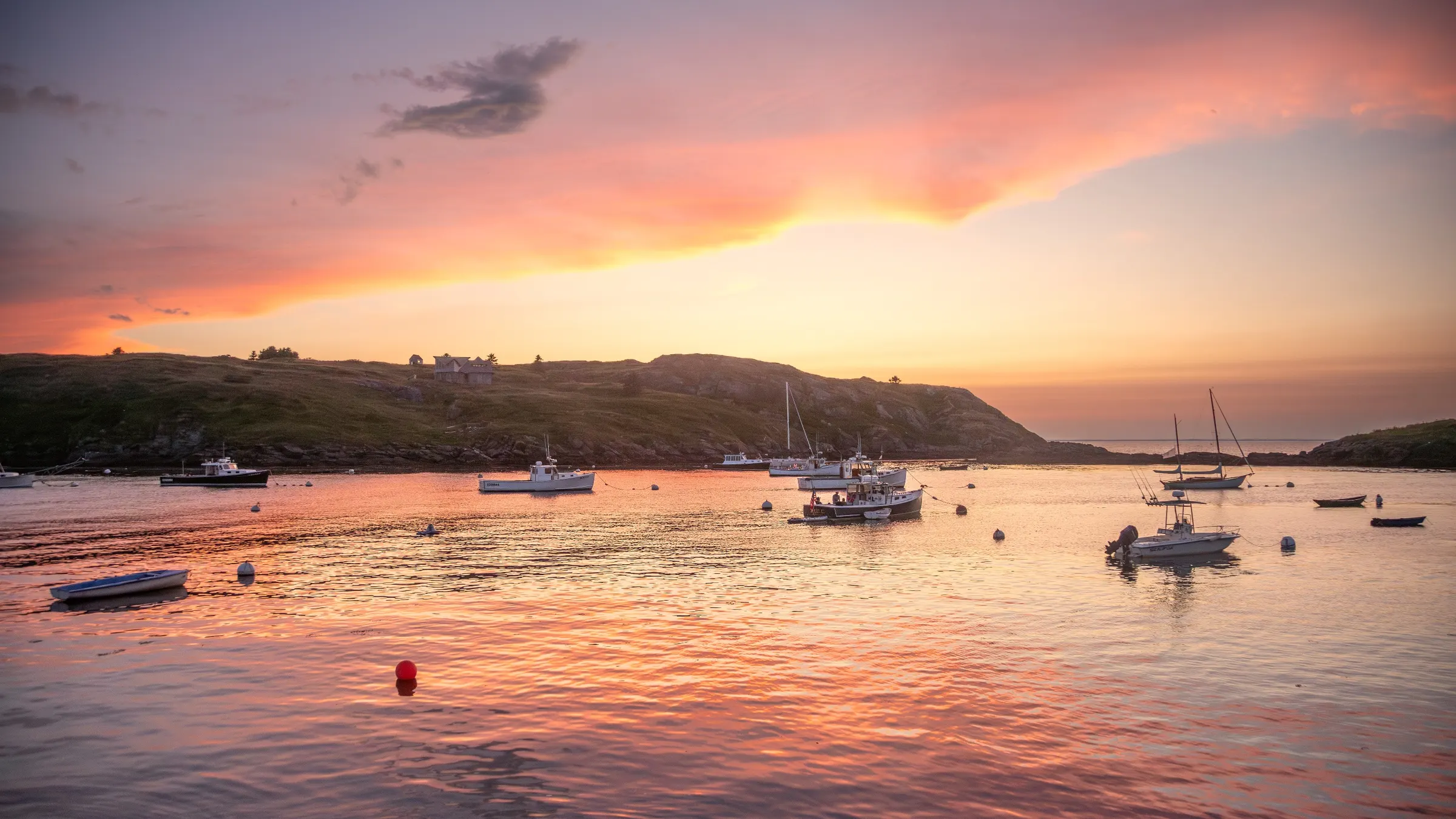 Monhegan Island Sunset.  Monhegan Island, Maine